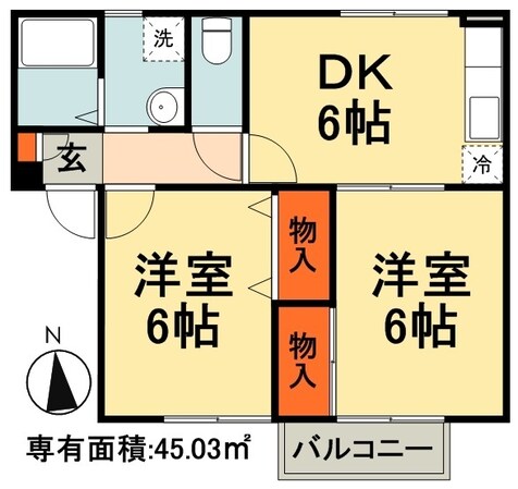 クレアンヌーヴの物件間取画像